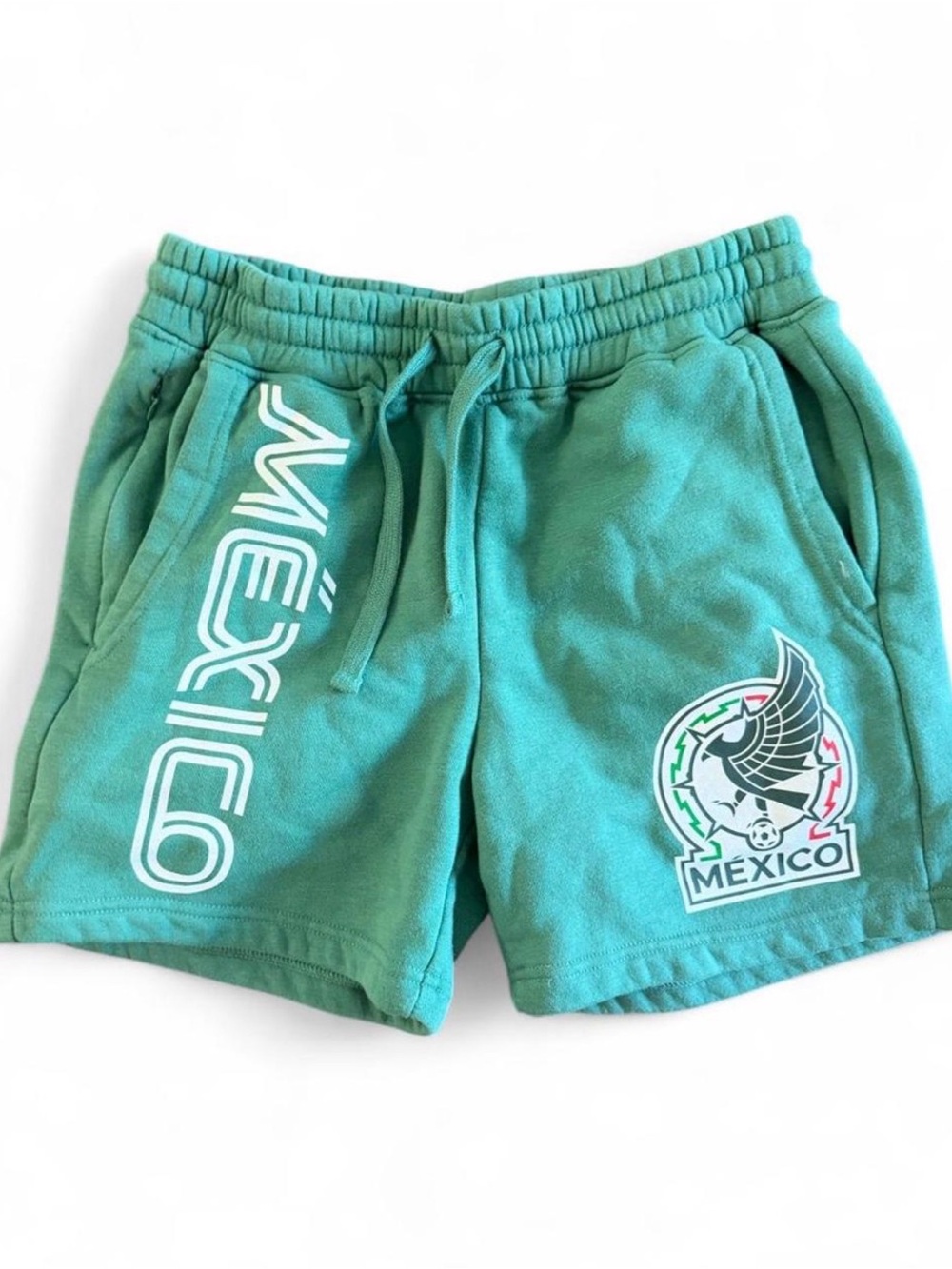 Mexico National Soccer Team Green Fleece Shorts Men’s XS Official